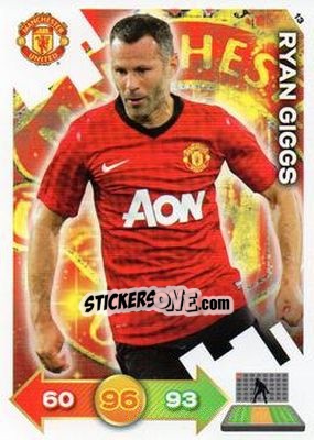 Sticker Ryan Giggs - Manchester United 2012-2013. Adrenalyn XL n. 13 - Panini