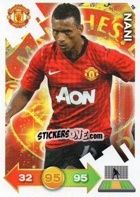 Cromo Nani - Manchester United 2012-2013. Adrenalyn XL - Panini