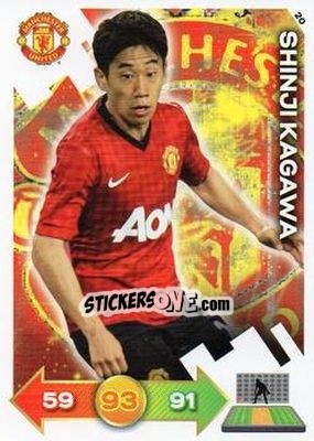 Sticker Shinji Kagawa - Manchester United 2012-2013. Adrenalyn XL n. 20 - Panini