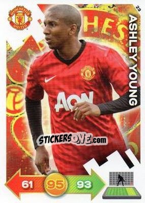 Sticker Ashley Young - Manchester United 2012-2013. Adrenalyn XL n. 23 - Panini