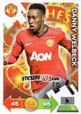 Sticker Danny Welbeck - Manchester United 2012-2013. Adrenalyn XL n. 24 - Panini