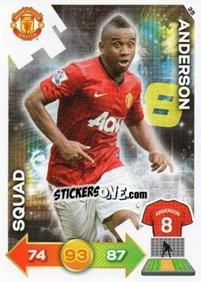Sticker Anderson - Manchester United 2012-2013. Adrenalyn XL n. 35 - Panini