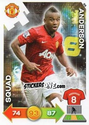 Cromo Anderson - Manchester United 2012-2013. Adrenalyn XL - Panini