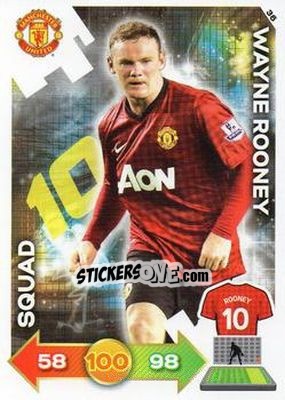 Sticker Wayne Rooney - Manchester United 2012-2013. Adrenalyn XL n. 36 - Panini