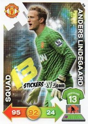 Sticker Anders Lindegaard - Manchester United 2012-2013. Adrenalyn XL n. 39 - Panini