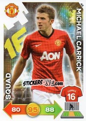 Sticker Michael Carrick - Manchester United 2012-2013. Adrenalyn XL n. 42 - Panini