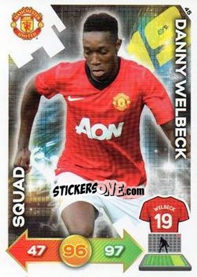 Sticker Danny Welbeck - Manchester United 2012-2013. Adrenalyn XL n. 45 - Panini