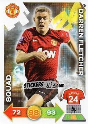 Cromo Darren Fletcher - Manchester United 2012-2013. Adrenalyn XL - Panini