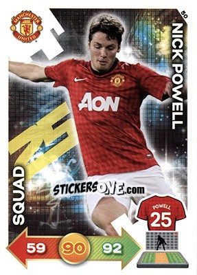 Cromo Nick Powell - Manchester United 2012-2013. Adrenalyn XL - Panini