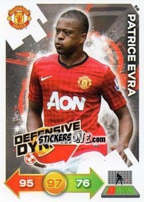 Sticker Patrice Evra - Manchester United 2012-2013. Adrenalyn XL n. 58 - Panini