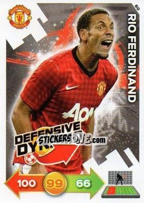Sticker Rio Ferdinand - Manchester United 2012-2013. Adrenalyn XL n. 60 - Panini