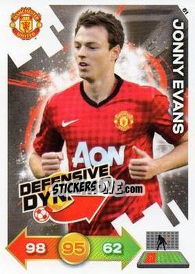 Sticker Jonny Evans - Manchester United 2012-2013. Adrenalyn XL - Panini