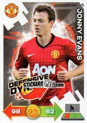 Sticker Jonny Evans - Manchester United 2012-2013. Adrenalyn XL n. 61 - Panini