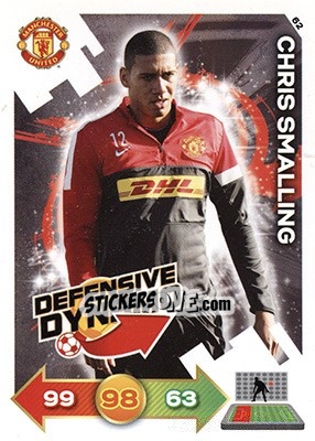Sticker Chris Smalling - Manchester United 2012-2013. Adrenalyn XL n. 62 - Panini