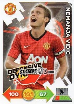 Sticker Nemanja Vidic - Manchester United 2012-2013. Adrenalyn XL n. 63 - Panini