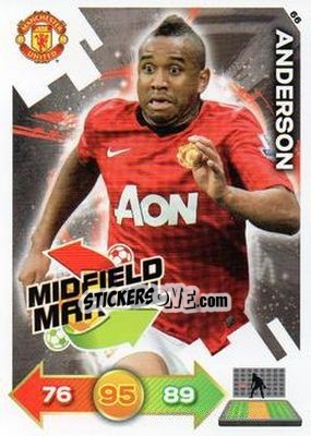 Sticker Anderson - Manchester United 2012-2013. Adrenalyn XL n. 66 - Panini