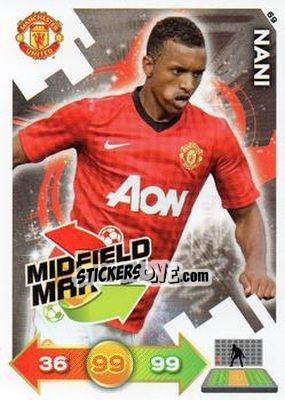 Sticker Nani - Manchester United 2012-2013. Adrenalyn XL n. 69 - Panini
