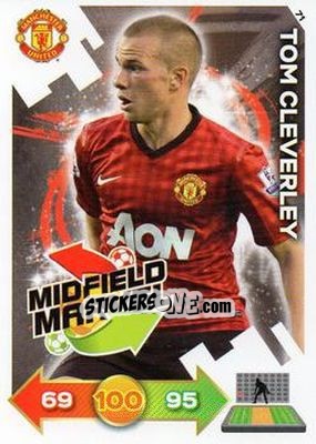 Sticker Tom Cleverley - Manchester United 2012-2013. Adrenalyn XL n. 71 - Panini