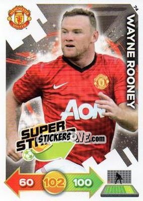 Sticker Wayne Rooney - Manchester United 2012-2013. Adrenalyn XL n. 74 - Panini