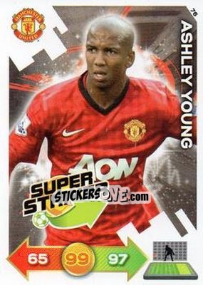 Sticker Ashley Young - Manchester United 2012-2013. Adrenalyn XL n. 76 - Panini