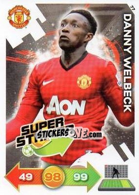 Sticker Danny Welbeck - Manchester United 2012-2013. Adrenalyn XL n. 77 - Panini