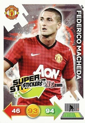 Sticker Federico Macheda - Manchester United 2012-2013. Adrenalyn XL n. 79 - Panini