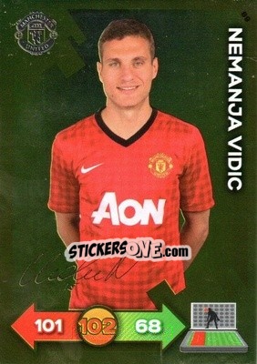 Sticker Nemanja Vidic - Manchester United 2012-2013. Adrenalyn XL n. 89 - Panini