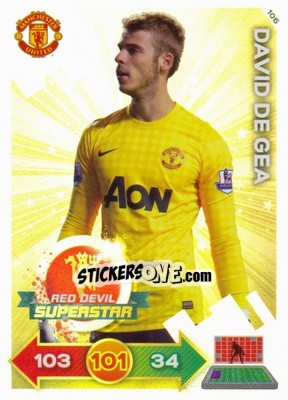 Cromo David de Gea - Manchester United 2012-2013. Adrenalyn XL - Panini