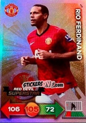 Sticker Rio Ferdinand - Manchester United 2012-2013. Adrenalyn XL n. 110 - Panini