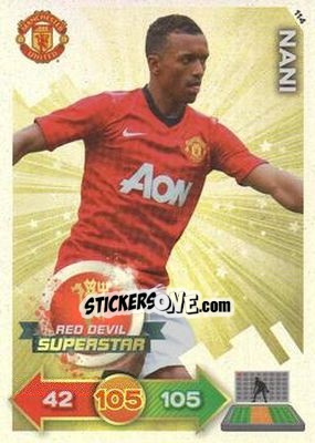 Sticker Nani - Manchester United 2012-2013. Adrenalyn XL n. 114 - Panini