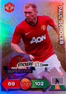 Sticker Paul Scholes - Manchester United 2012-2013. Adrenalyn XL n. 115 - Panini