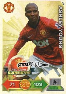 Sticker Ashley Young - Manchester United 2012-2013. Adrenalyn XL n. 119 - Panini