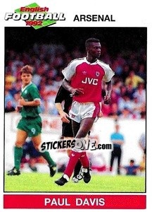 Figurina Paul Davis - English Football 1991-1992 n. 7 - Panini