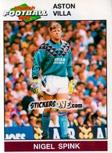 Cromo Nigel Spink - English Football 1991-1992 n. 14 - Panini