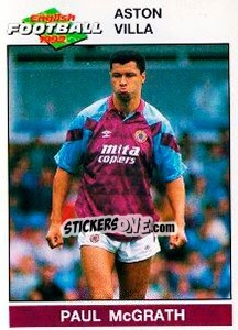 Sticker Paul McGrath - English Football 1991-1992 n. 18 - Panini