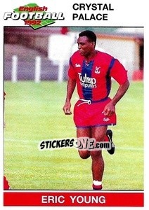 Sticker Eric Young - English Football 1991-1992 n. 53 - Panini