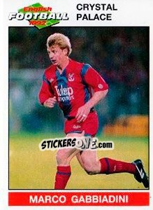 Sticker Marco Gabbiadini - English Football 1991-1992 n. 60 - Panini