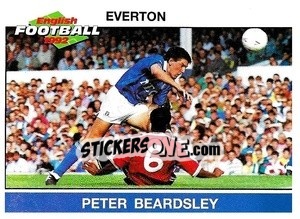 Sticker Peter Beardsley - English Football 1991-1992 n. 72 - Panini