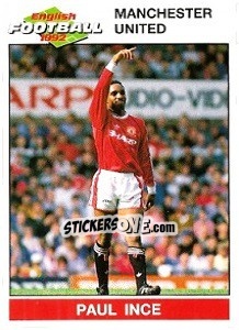 Sticker Paul Ince - English Football 1991-1992 - Panini