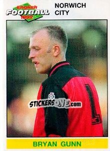 Sticker Bryan Gunn - English Football 1991-1992 n. 134 - Panini