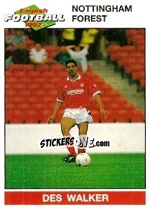Sticker Des Walker - English Football 1991-1992 n. 148 - Panini