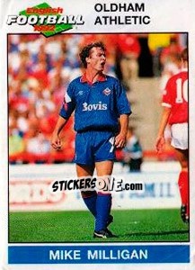 Figurina Mike Milligan - English Football 1991-1992 n. 175 - Panini