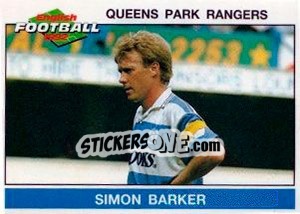 Sticker Simon Barker - English Football 1991-1992 n. 187 - Panini