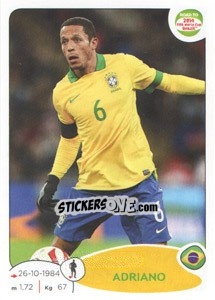 Sticker Adriano Correia - Road to 2014 FIFA World Cup Brazil n. 2 - Panini