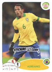 Sticker Adriano Correia - Road to 2014 FIFA World Cup Brazil - Panini