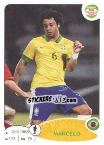 Sticker Marcelo - Road to 2014 FIFA World Cup Brazil n. 5 - Panini