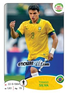 Sticker Thiago Silva - Road to 2014 FIFA World Cup Brazil n. 6 - Panini