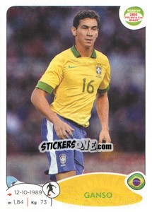 Figurina Ganso - Road to 2014 FIFA World Cup Brazil - Panini