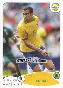 Sticker Sandro - Road to 2014 FIFA World Cup Brazil - Panini