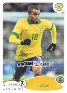 Cromo Lucas Moura - Road to 2014 FIFA World Cup Brazil - Panini